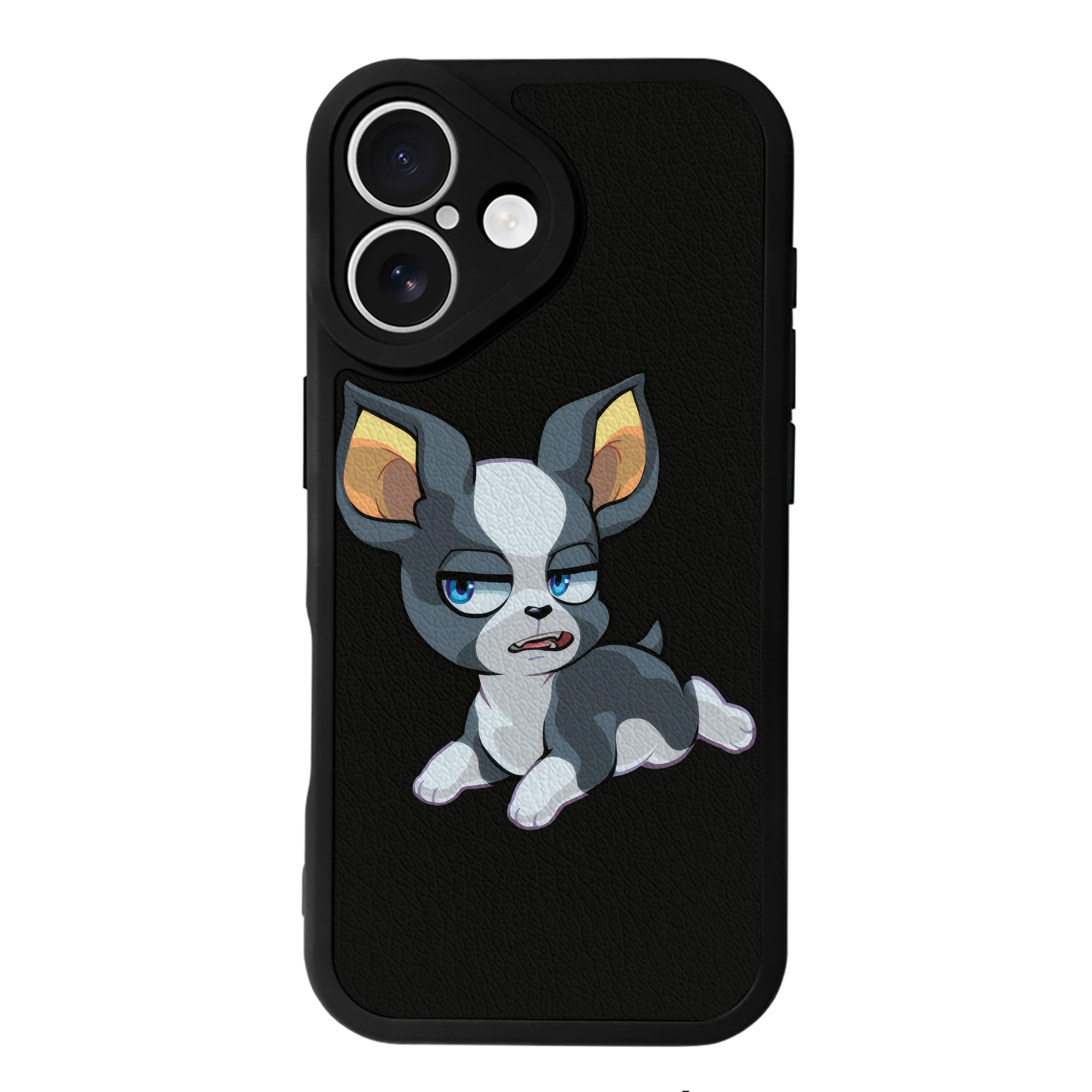 （画像用） ジョジョの奇妙な冒険 イギー JoJo's Bizarre Adventure Iggy 【iPhone 16シリーズ対応】シリコンスマホケース（レザー調） 材質：シリコン